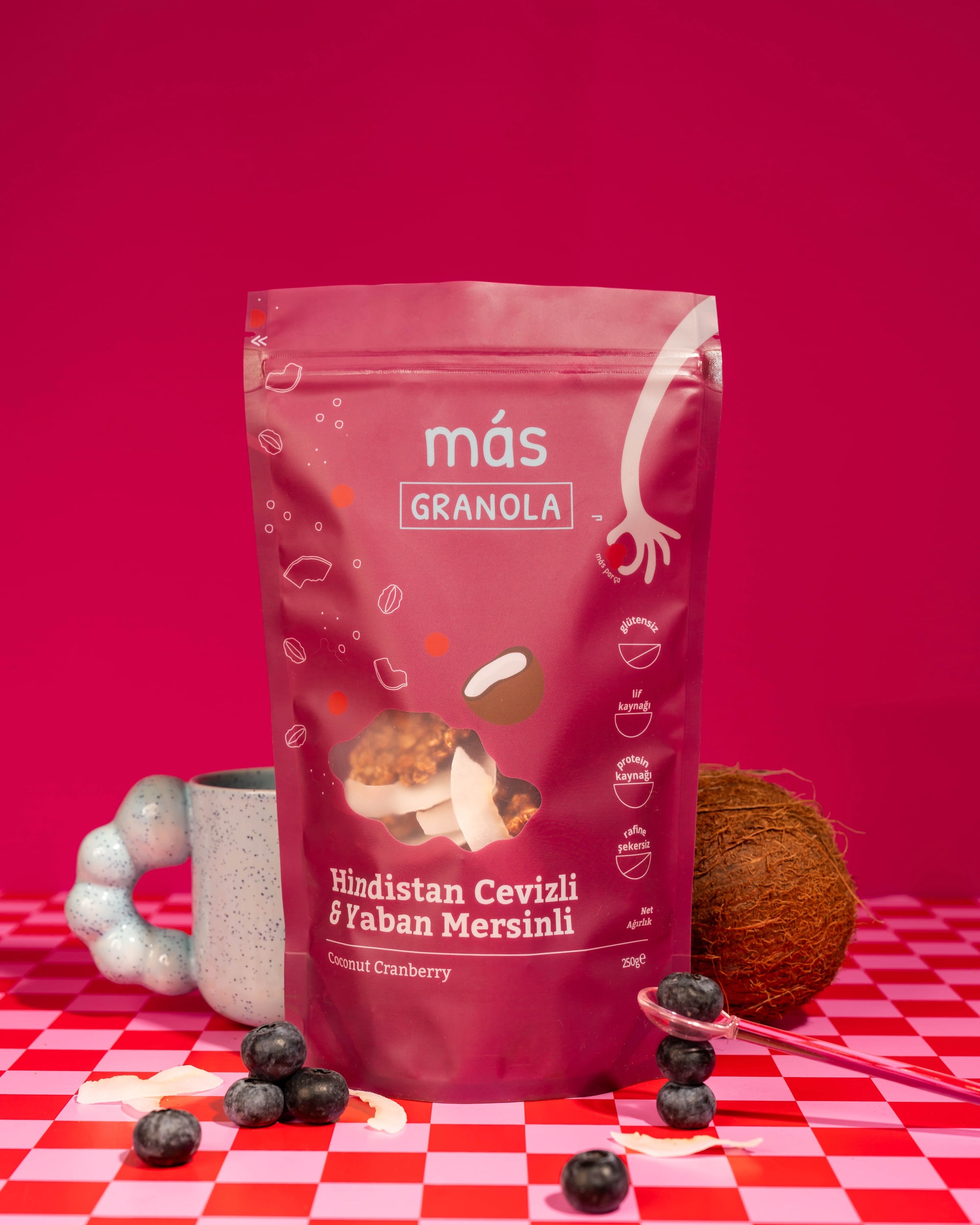 Hindistan Cevizli & Yaban Mersinli Granola 250gr 