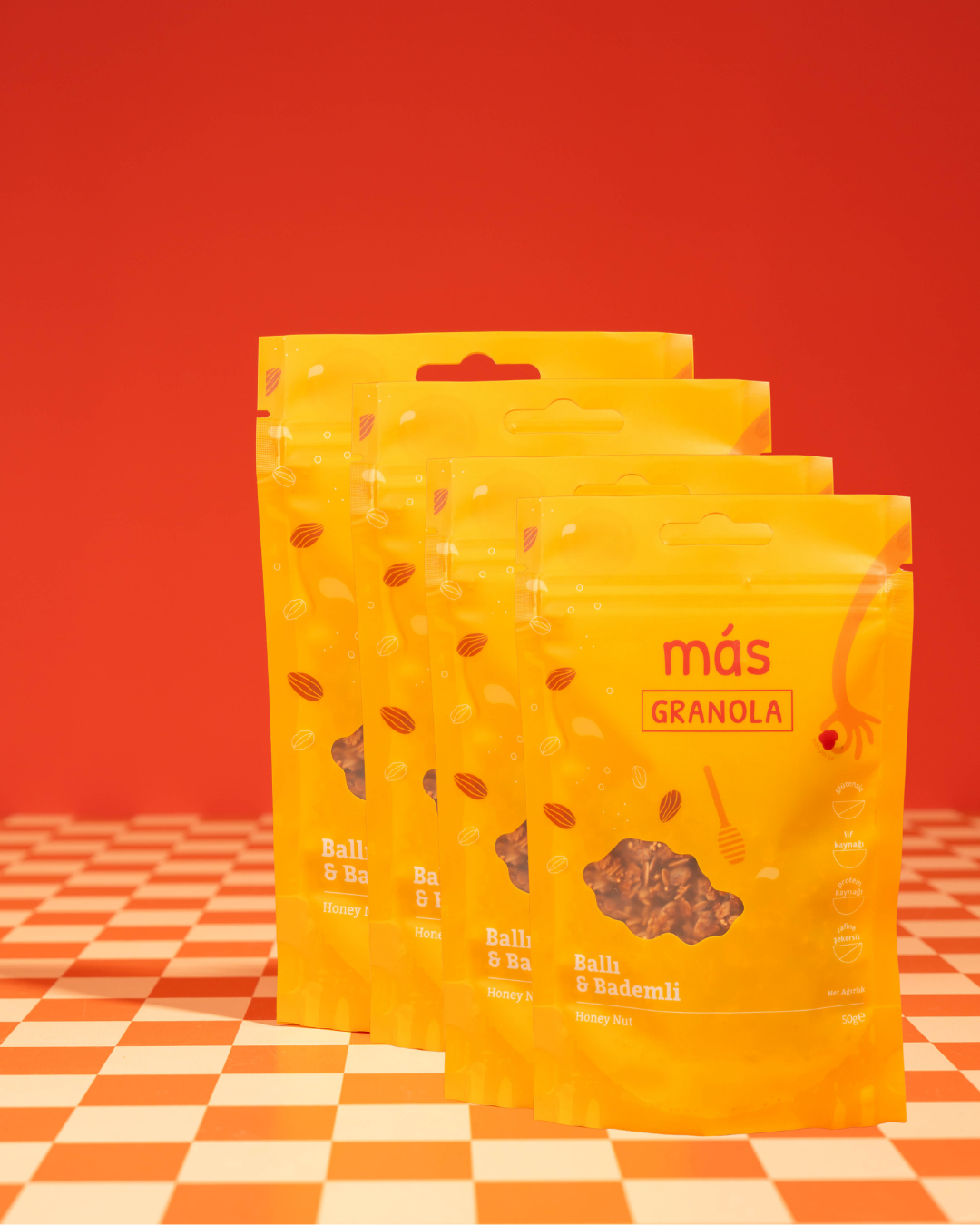 Mini Ballı Bademli Granola 50gr 4 adet