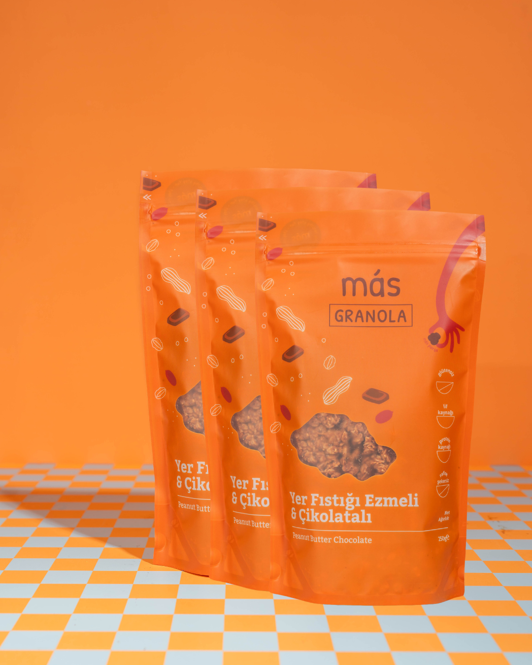 Yer Fıstık Ezmeli & Çikolatalı Granola 250gr 3 adet